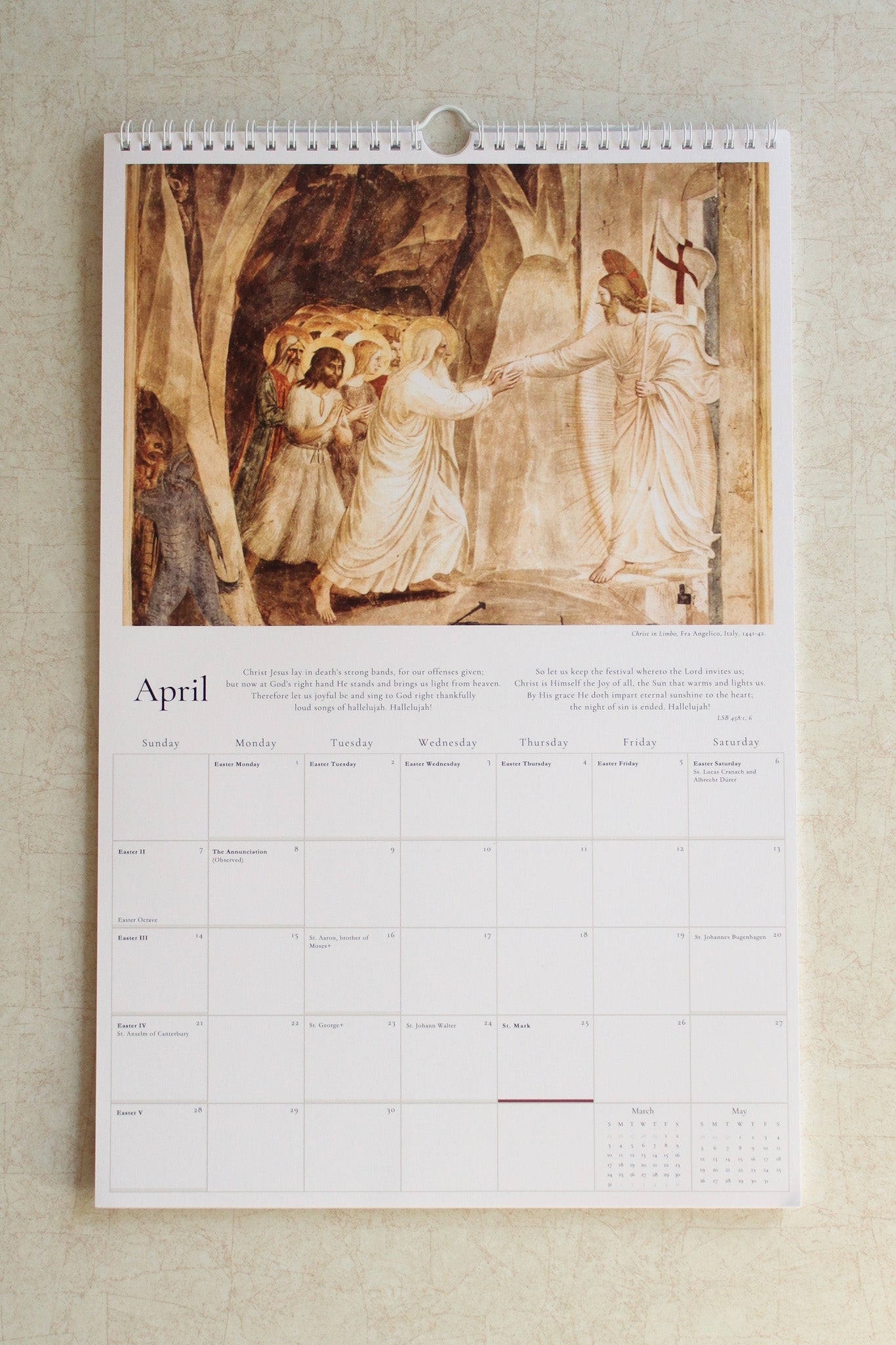 2023–2024 Lutheran Liturgical Wall Calendar (Three-year lectionary)