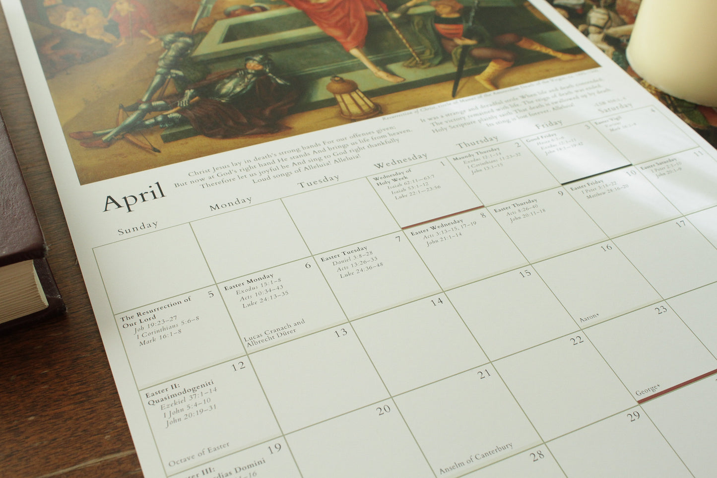 2025-2026 Lutheran Liturgical Wall Calendar